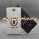 Dark blue folded tag foil logo tag