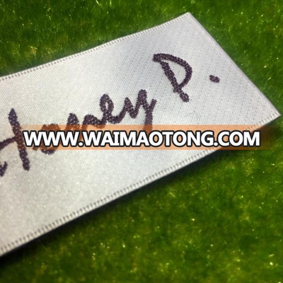 Custom damask woven clothing label for woven labels clothing